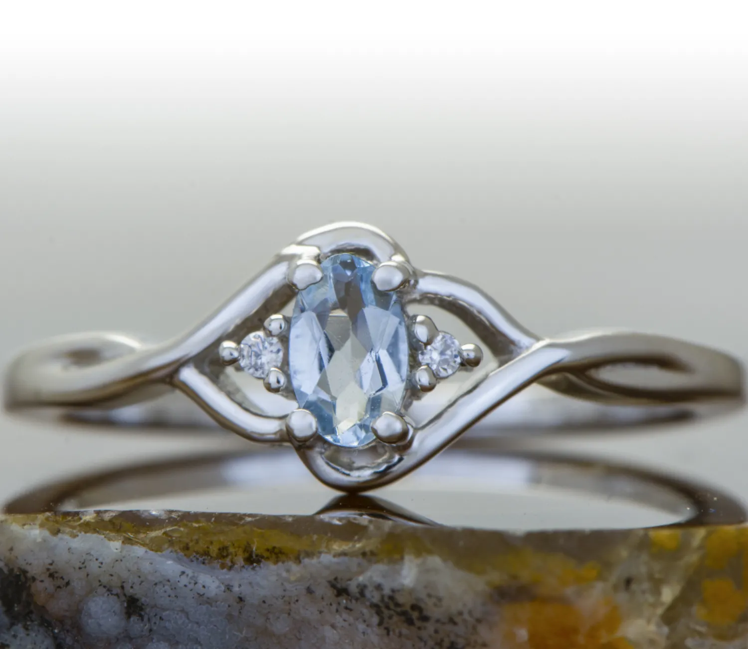 Silberring mit Aquamarin