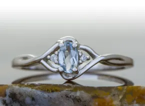 Silberring mit Aquamarin