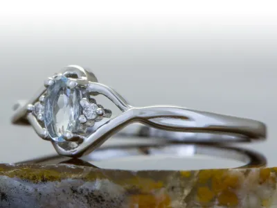 Silberring mit Aquamarin