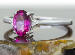 Ring mit Rosa Topas