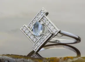 Ring mit Aquamarin