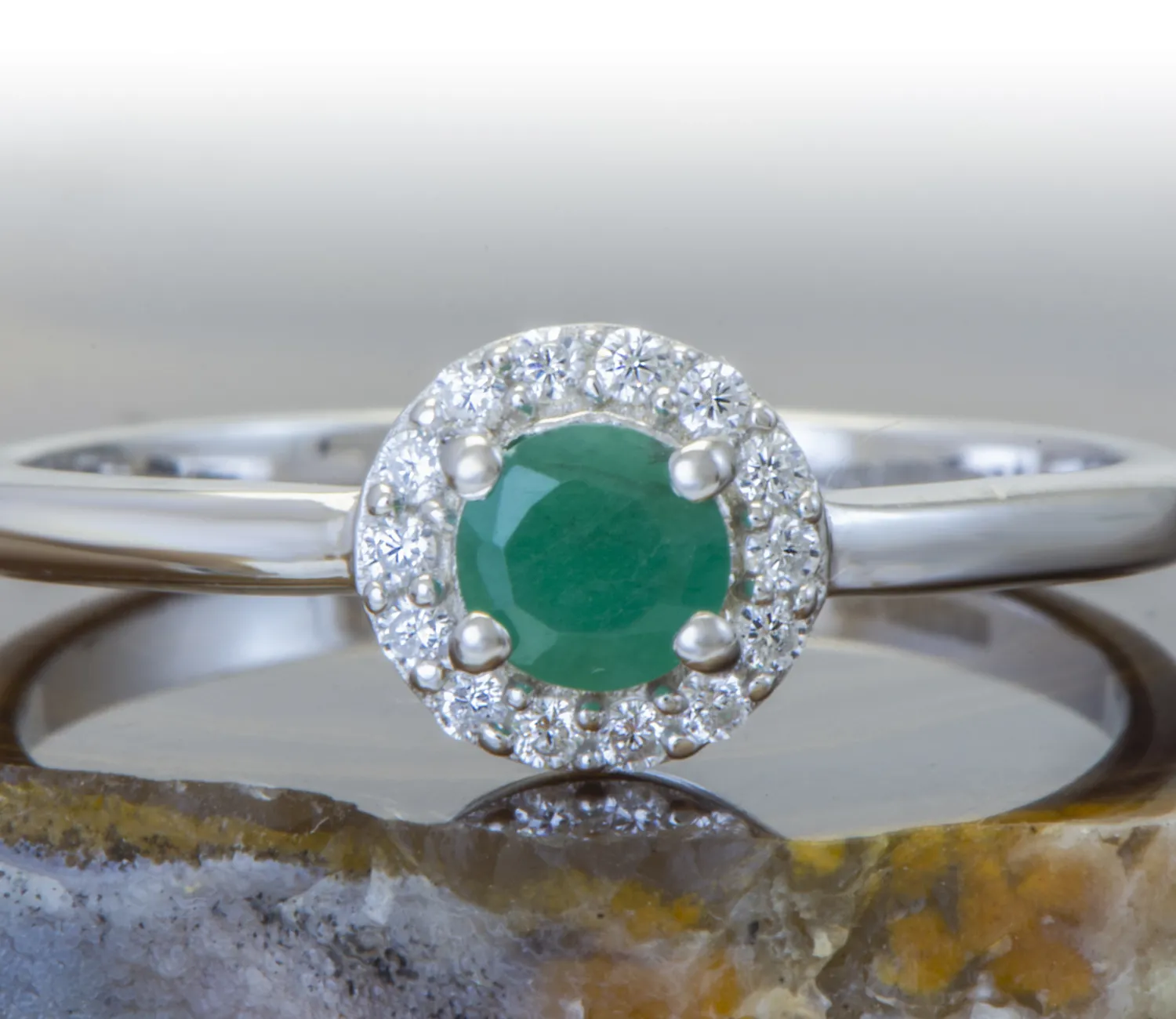 Silberring mit Smaragd (Emeraude)