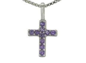 Silbernes Kreuz mit Amethyst