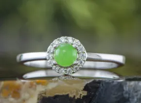 Silberring mit Jadeit