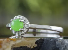 Silberring mit Jadeit