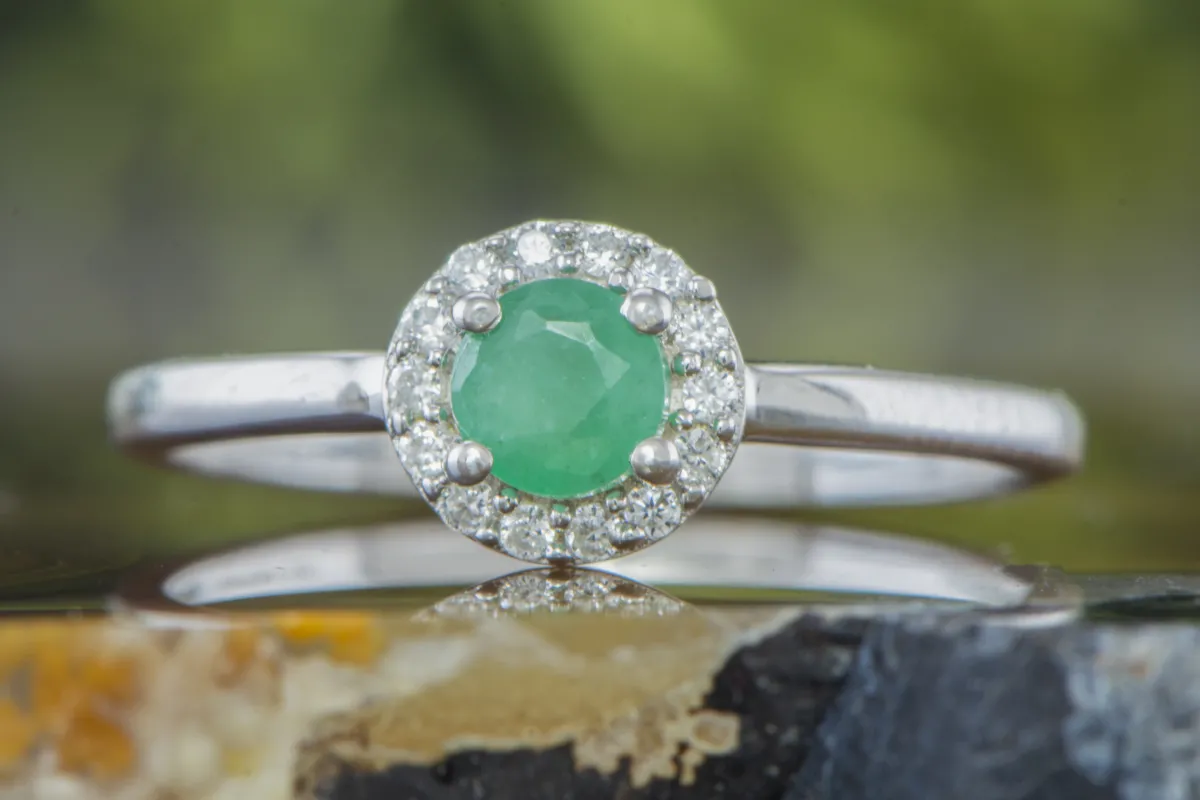 Silberring mit Smaragd (Emerald)