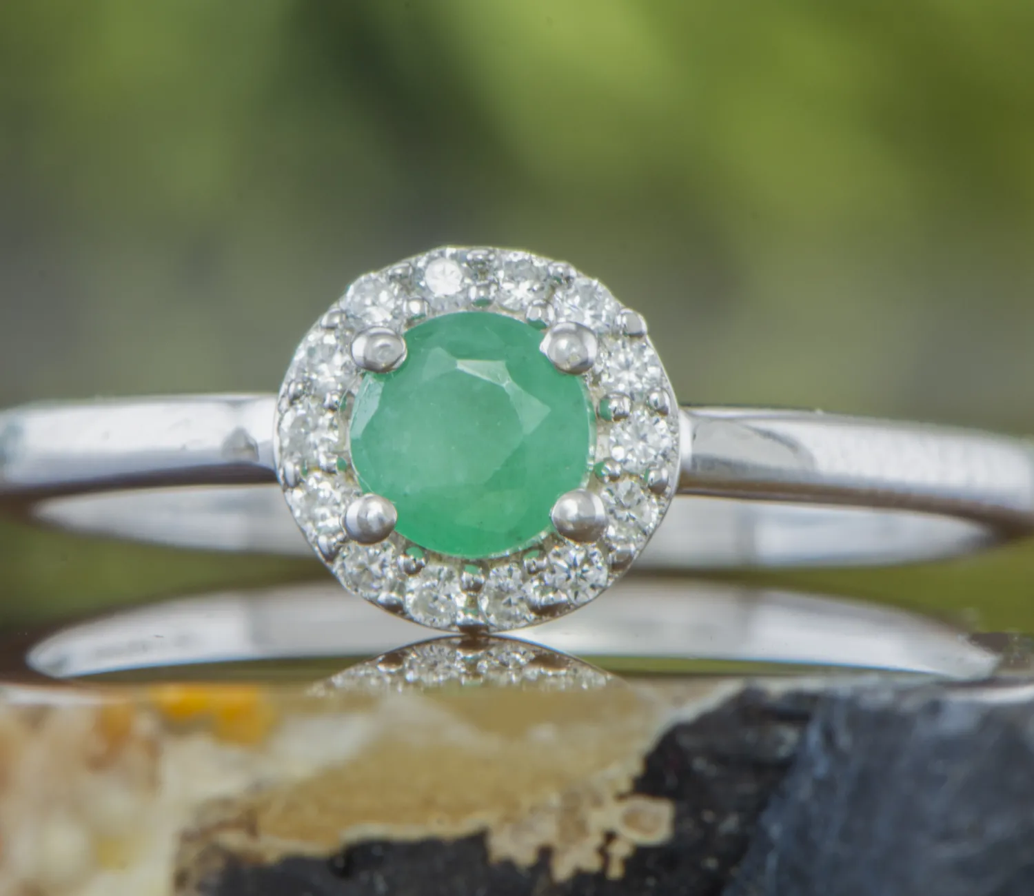 Silberring mit Smaragd (Emerald)