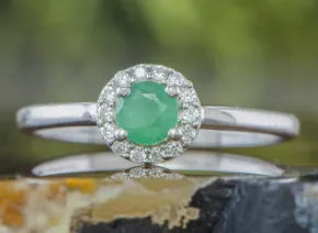 Silberring mit Smaragd (Emerald)