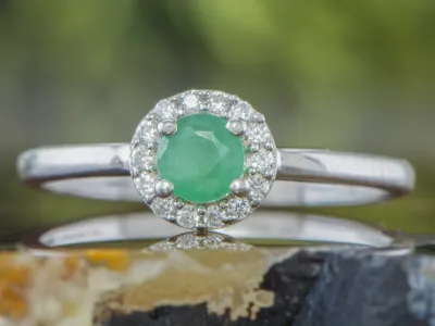 Silberring mit Smaragd (Emerald)