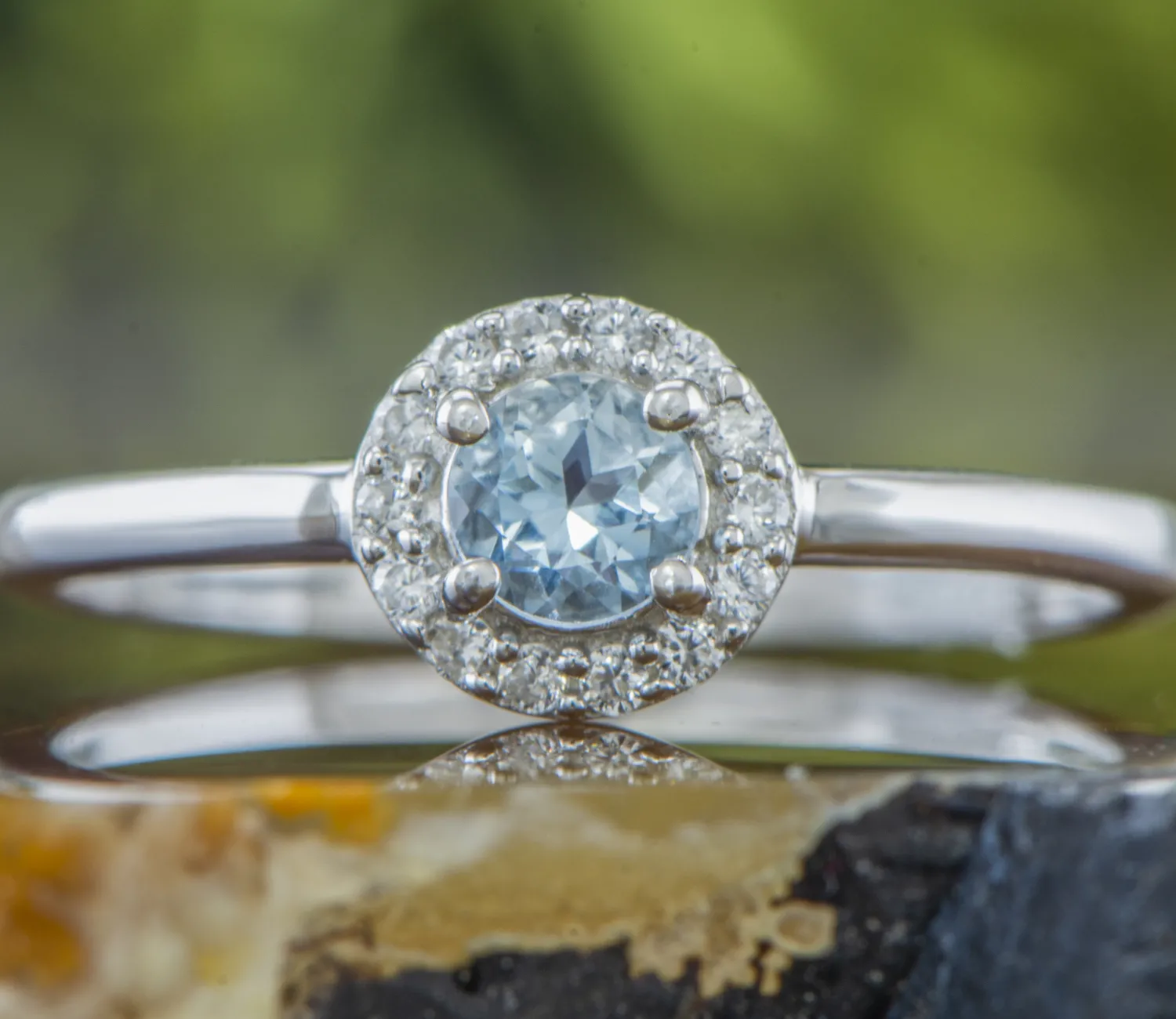 Silberring mit Aquamarin