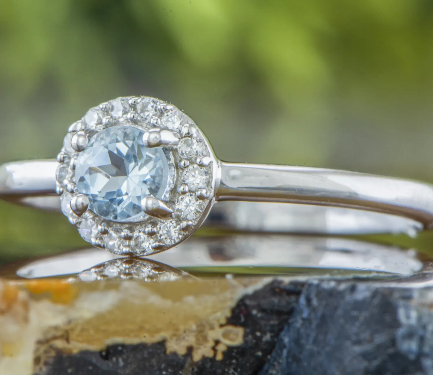 Silberring mit Aquamarin