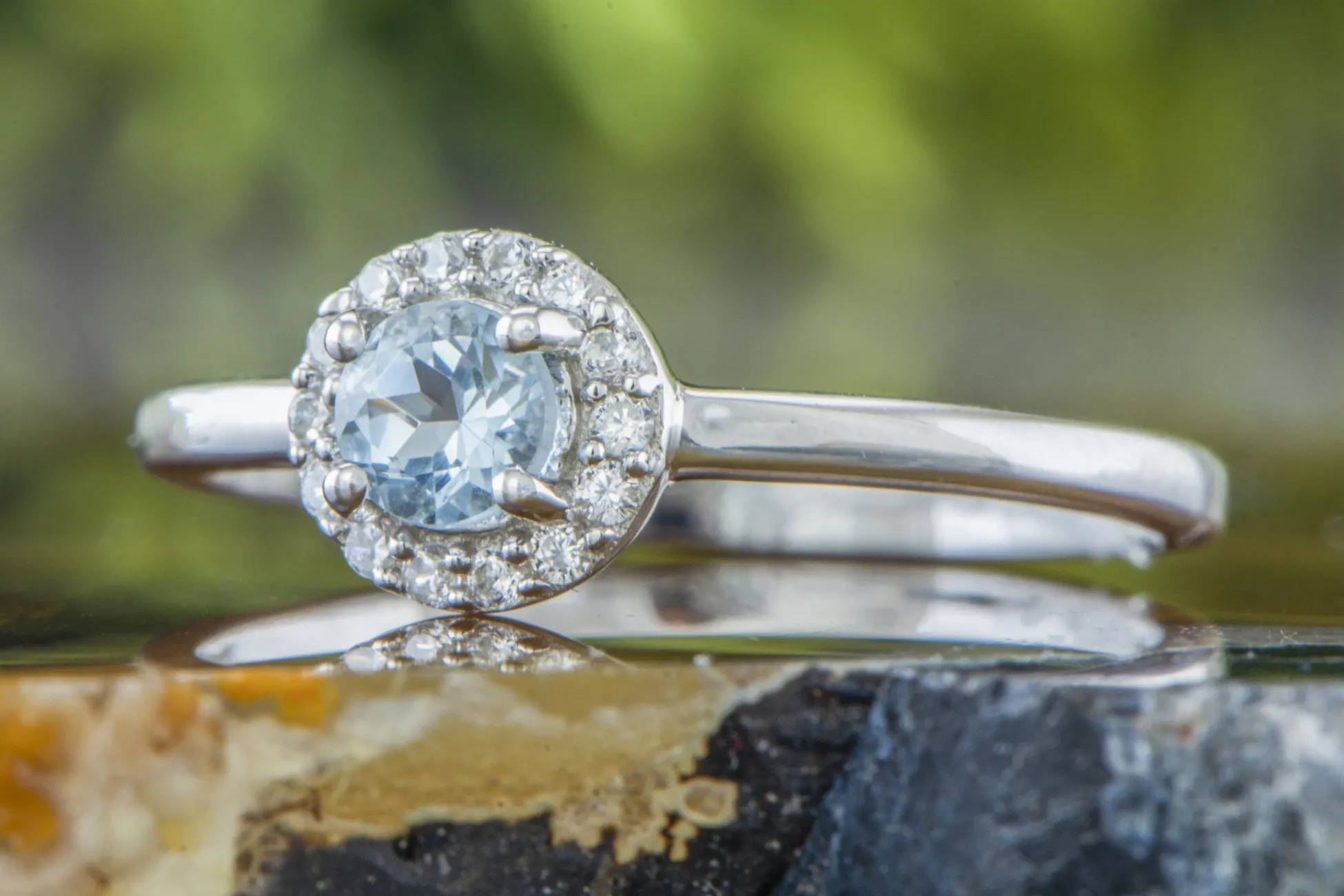 Silberring mit Aquamarin
