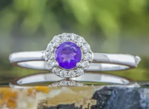 Silberring mit Amethyst