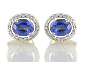 Ohrringe mit Saphir und Diamanten