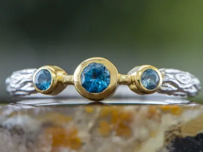 Silberring mit London Topas