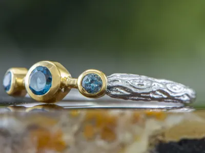 Silberring mit London Topas
