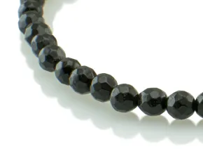 Schwarzer Turmalin Armband 4mm