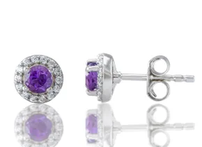Ohrringe mit Amethyst