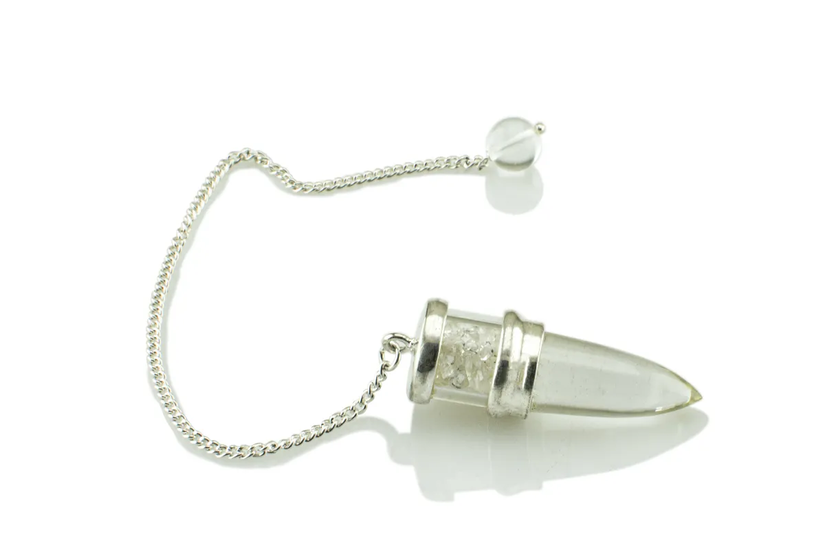 Pendulum aus Bergkristall und Herkimer