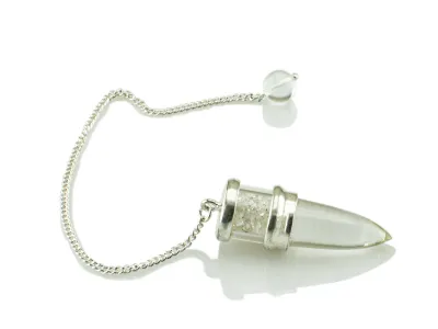 Pendulum aus Bergkristall und Herkimer