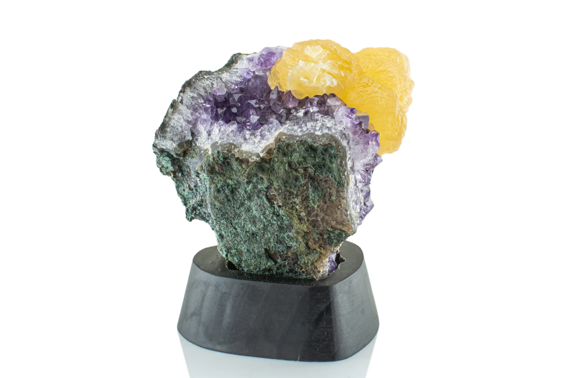 Amethyst mit Calcit