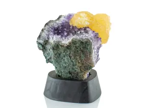 Amethyst mit Calcit