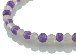 Armband mit Amethyst und Rosenquarz