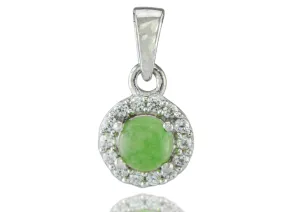 Silberanhänger mit Jadeit (Nephrit)