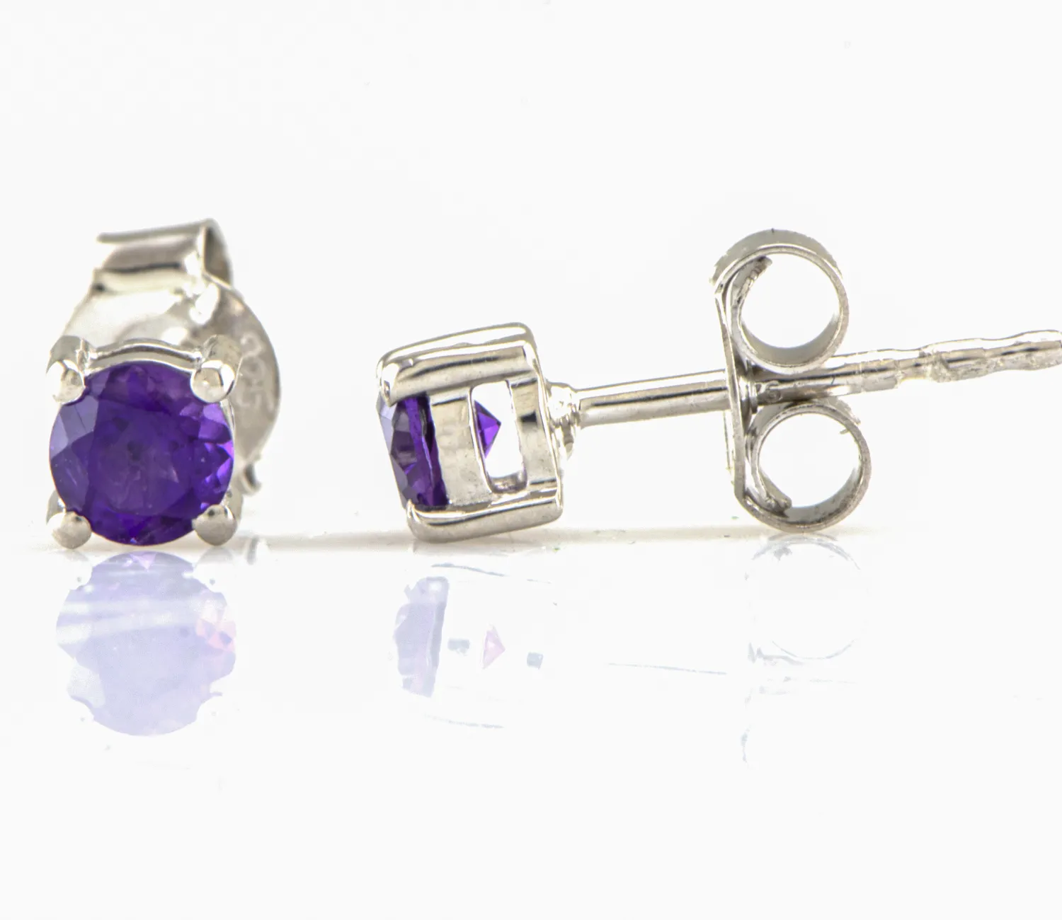 Silberohrringe mit Amethyst