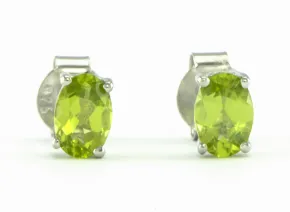 Silberohrstecker mit Peridot