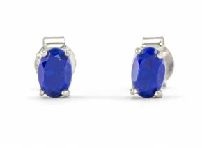 Silberohrringe mit Lapislazuli