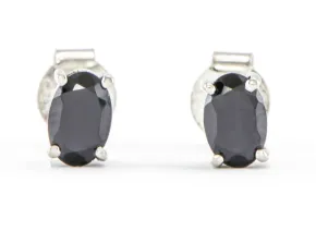 Silberohrringe mit Onyx