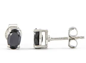 Silberohrringe mit Onyx