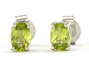 Silberohrstecker mit Peridot