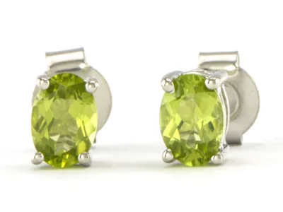 Silberohrstecker mit Peridot