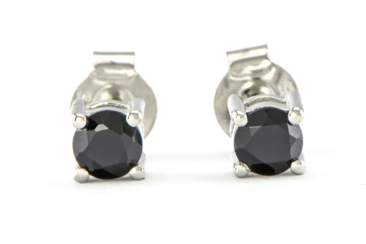 Silberohrringe mit Onyx