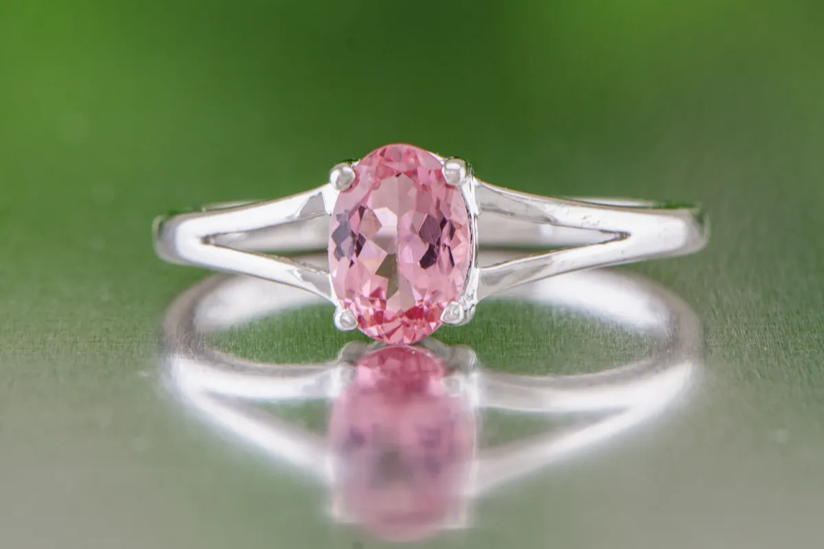 Silberring mit rosa Turmalin