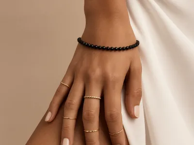 Armband mit schwarzem Turmalin