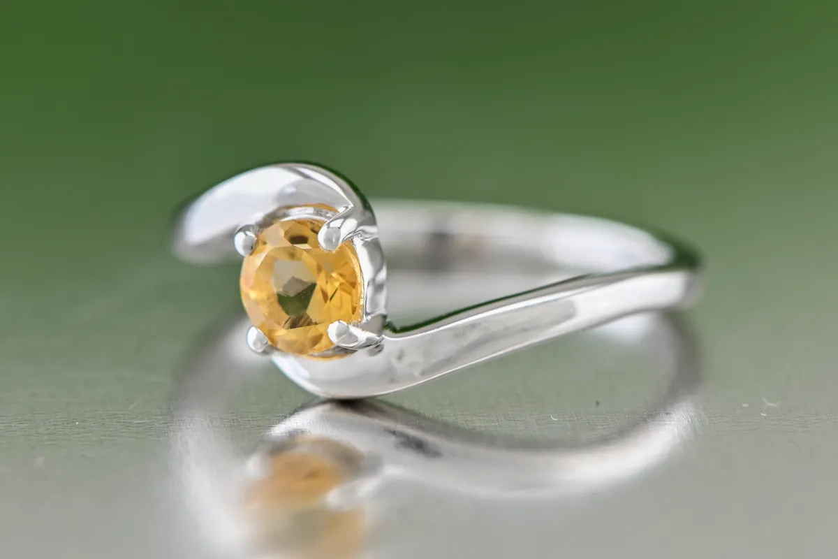 Silberring mit Citrin