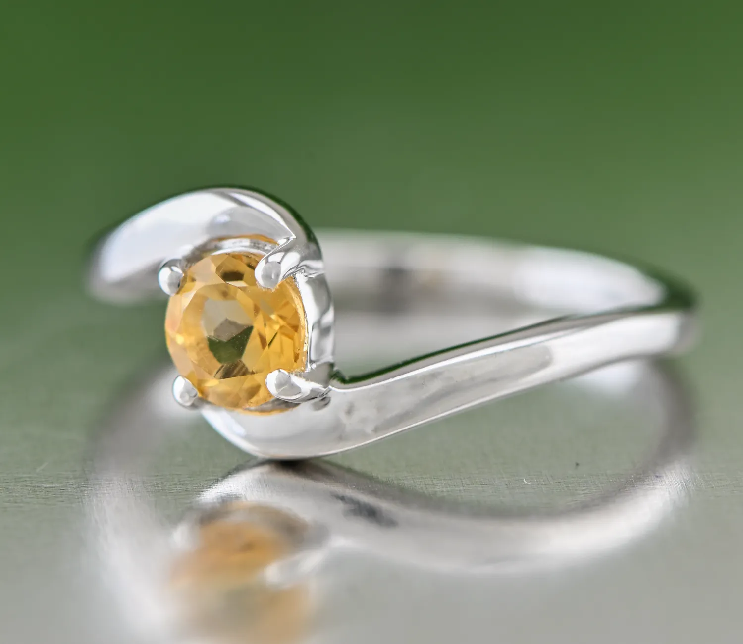 Silberring mit Citrin