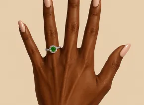 Eleganter Ring mit Nephrit