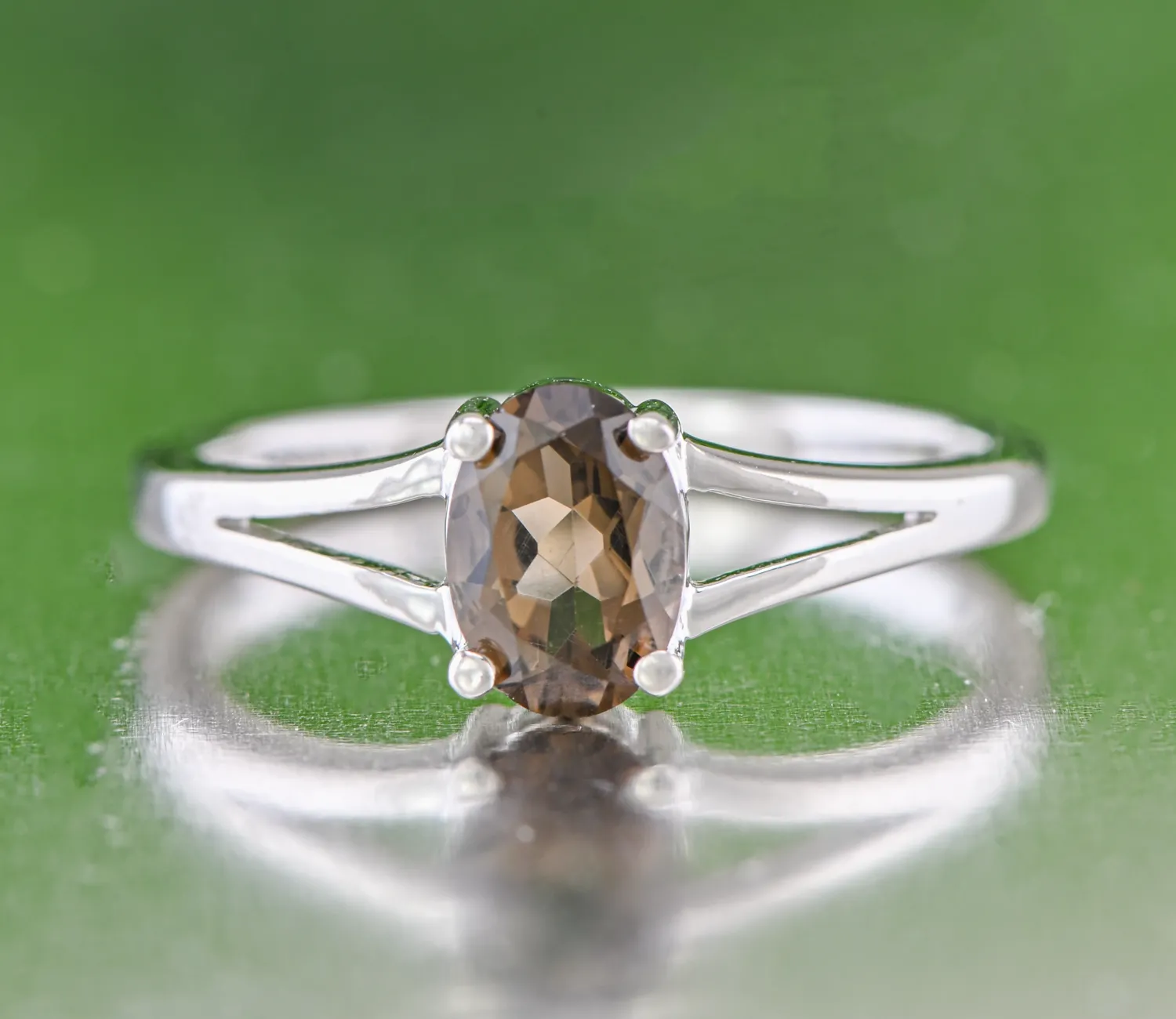 Silberring mit Rauchquarz