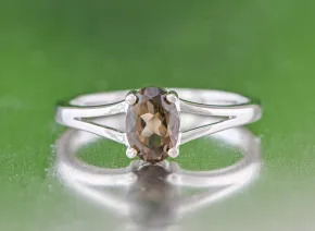 Silberring mit Rauchquarz