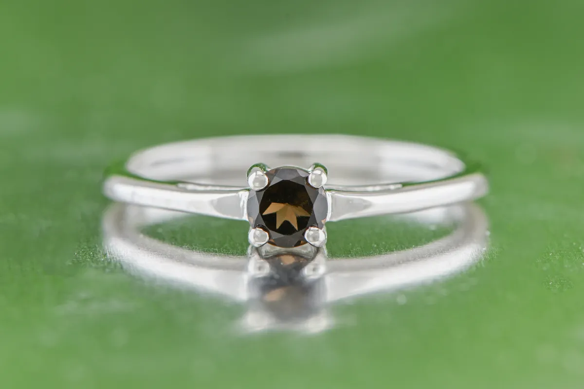 Silberring mit Rauchquarz