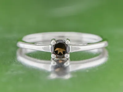 Silberring mit Rauchquarz