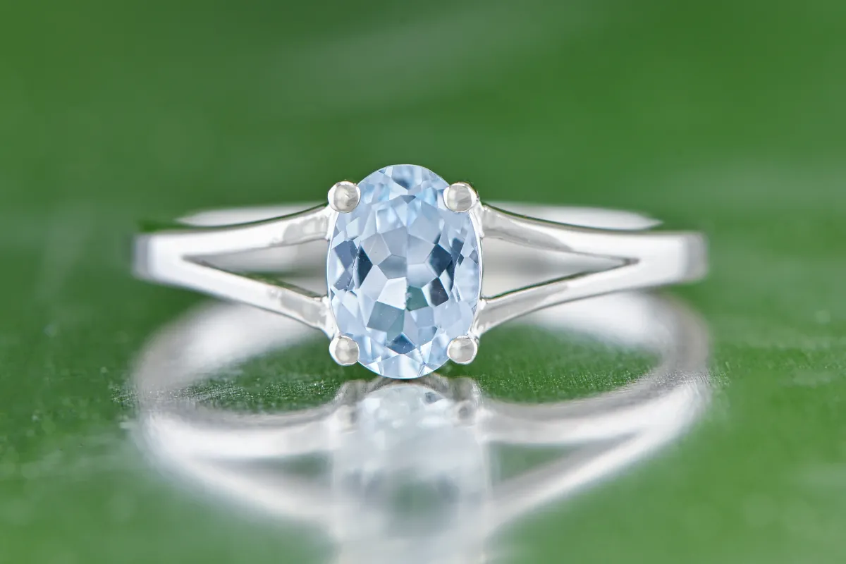 Silberring mit Aquamarin