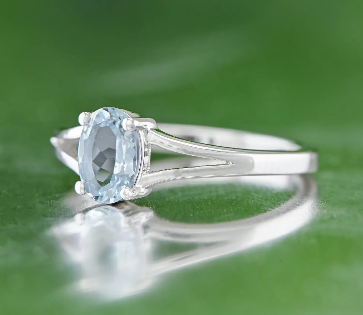 Silberring mit Aquamarin