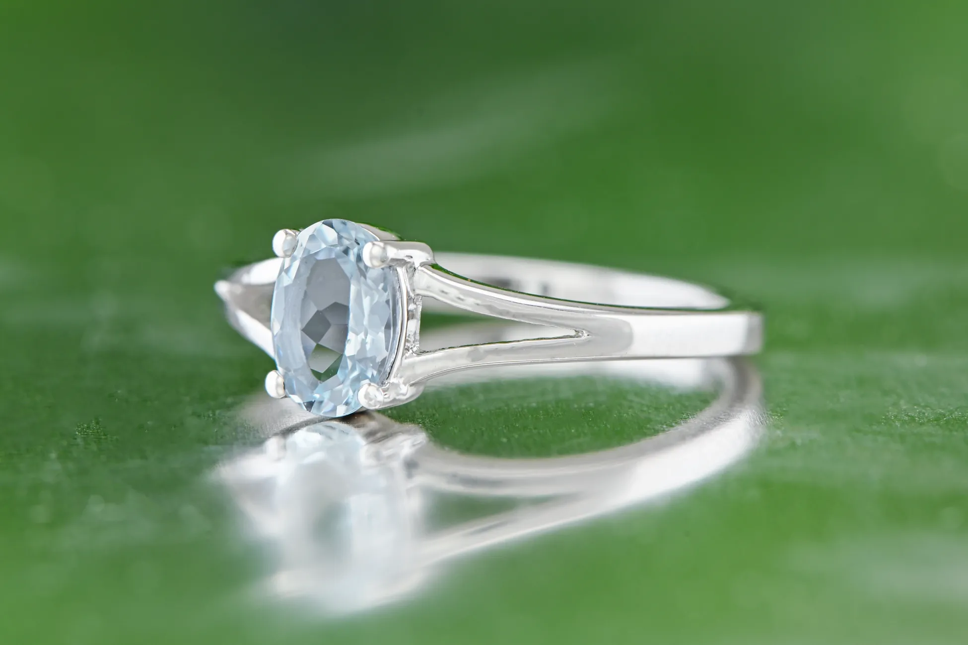 Silberring mit Aquamarin