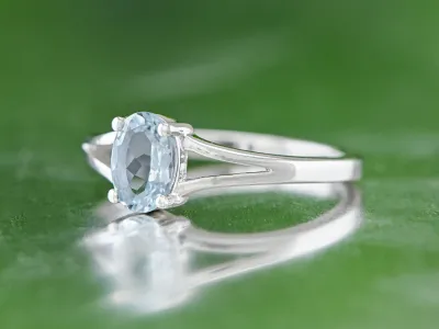 Silberring mit Aquamarin