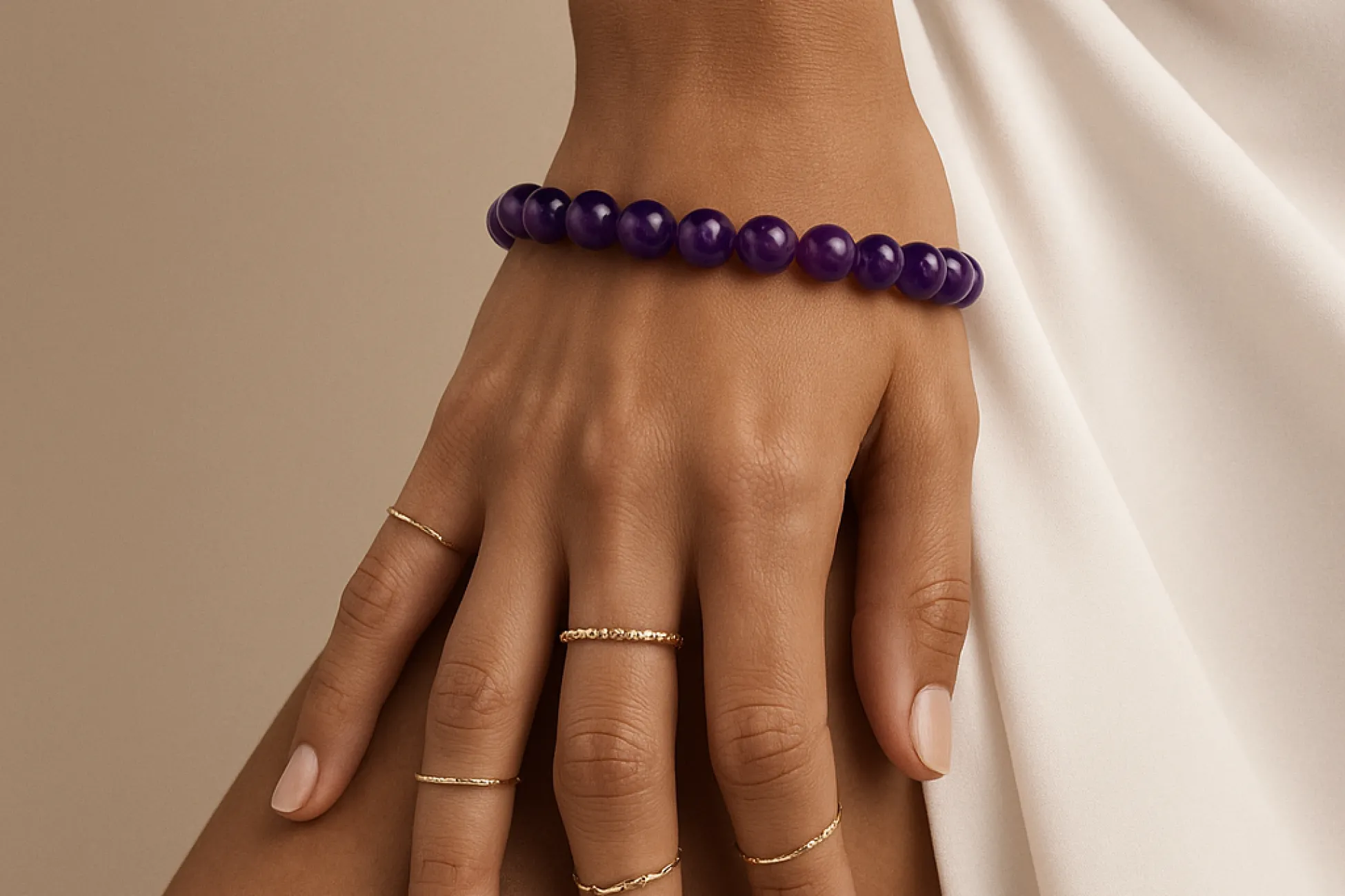 Armband aus Amethyst AA